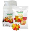 EASIS Fruchtgummis Ohne Zuckerzusatz, Kalorienarme Gummibärchen mit Süßstoff auf natürlicher Basis, Verschiedene Fruchtgeschmäcker, Weingummi Süßigkeiten, Gesunder Snack für Kinder & Erwachsene, 80g
