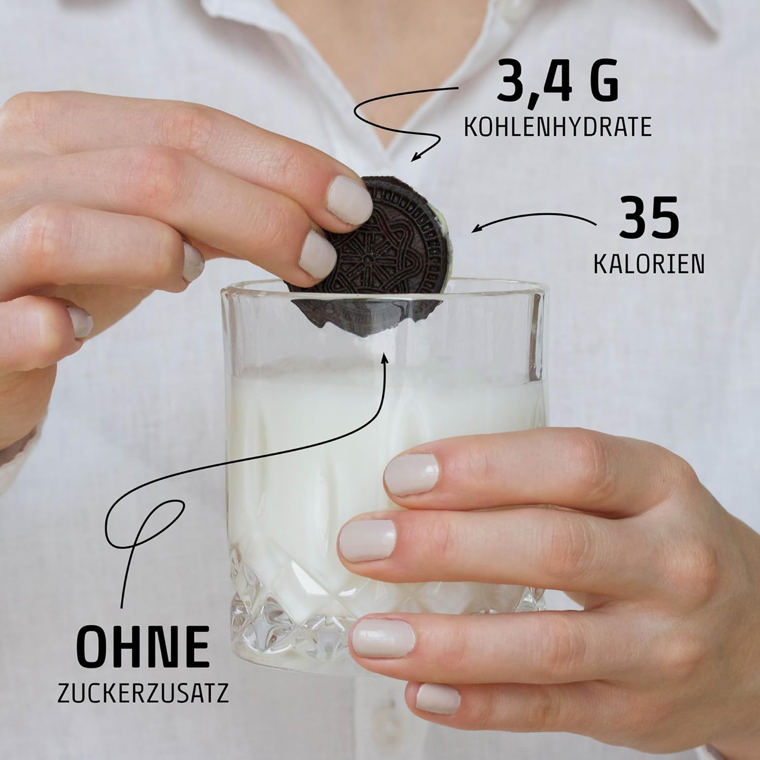 EASIS Kakaokekse Ohne Zuckerzusatz mit Vanillecreme-Füllung, Süßigkeiten für Unterwegs, Lecker Snacks, Knuspriger Doppelkeks ohne zucker, Einzeln Verpackte Kekse 12x(4x4) (192st)