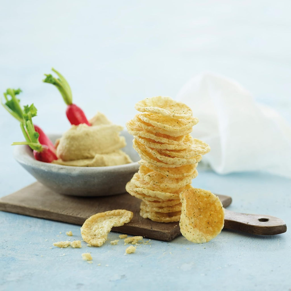 EASIS High Protein Chips, Sour Cream & Onion Crisps, Protein Snack, Reich an Ballaststoffen, 60% Weniger Fett, Perfekter Fitness Snack, 50g