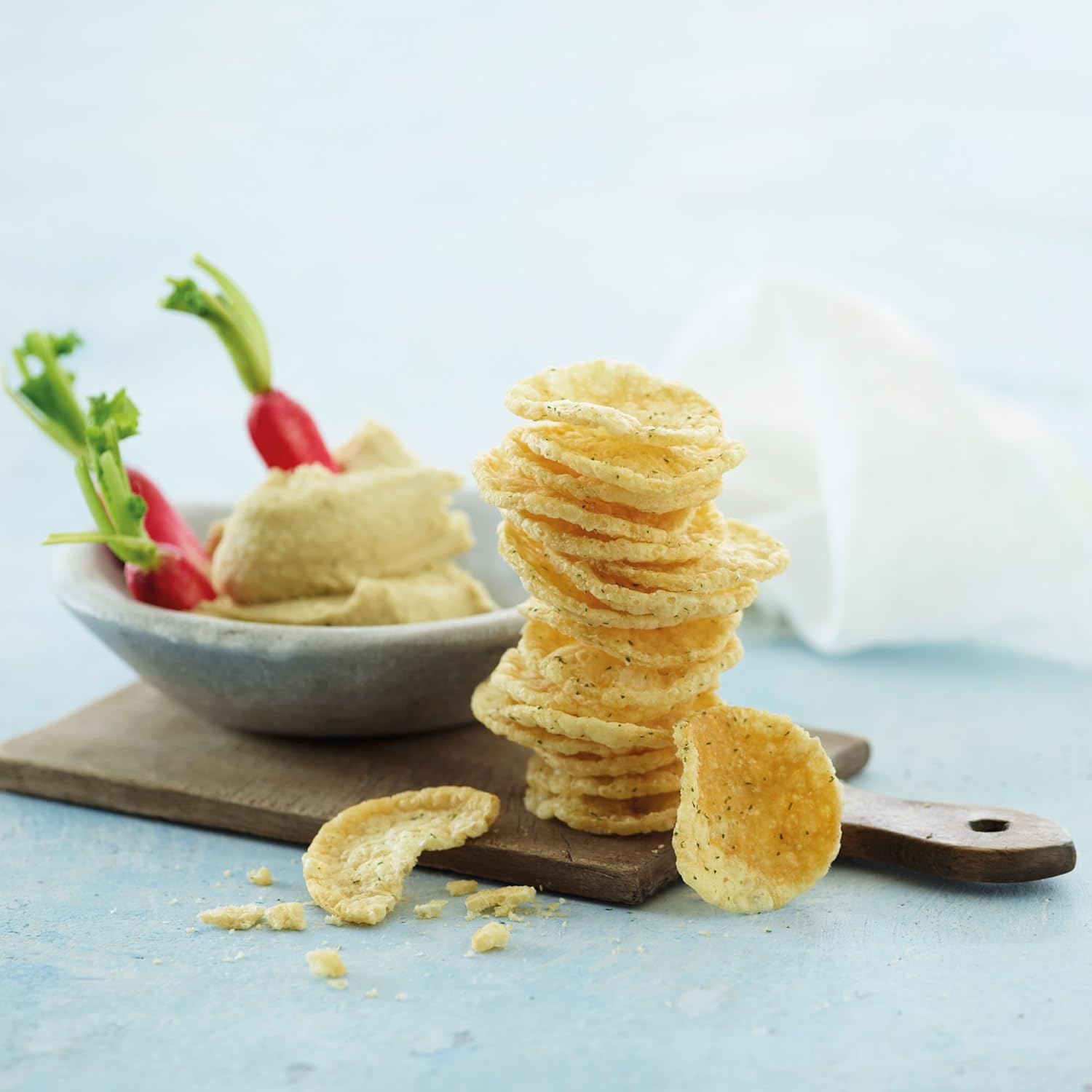 EASIS High Protein Chips, Sour Cream & Onion Crisps, Protein Snack, Reich an Ballaststoffen, 60% Weniger Fett, Perfekter Fitness Snack, 50g