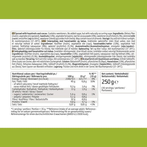 EASIS Cremiger Haselnuss-Kakao Brotaufstrich Ohne Zuckerzusatz | Ideal Schokoladen-Haselnusscreme für Vollkornbrot, Snacks & Backwaren | Kein Zusatz von Aromen oder Farbstoffen | Einmachglas 250g